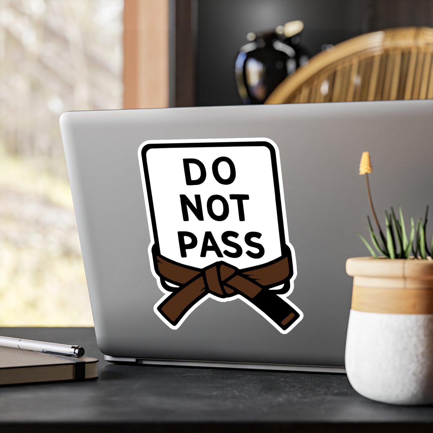 DO NOT PASS - Brown Belt (Kiss-Cut Vinyl Decals)