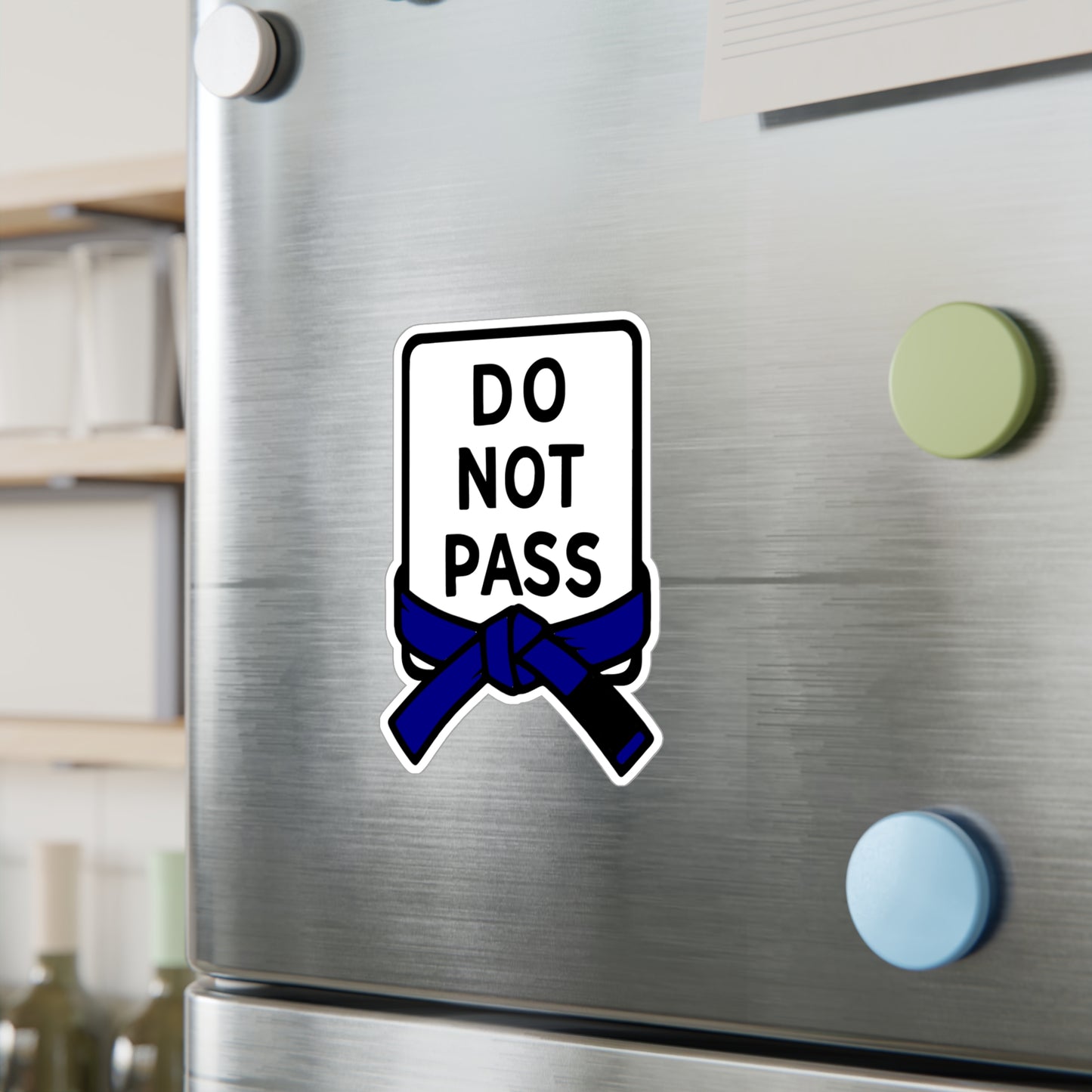 DO NOT PASS - Blue Belt (Kiss-Cut Vinyl Decals)