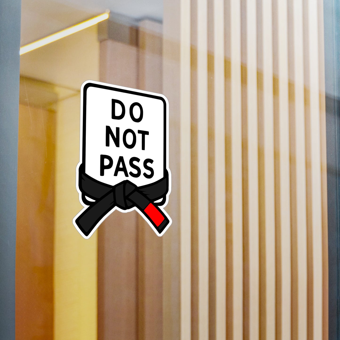 DO NOT PASS - Black Belt (Kiss-Cut Vinyl Decals)