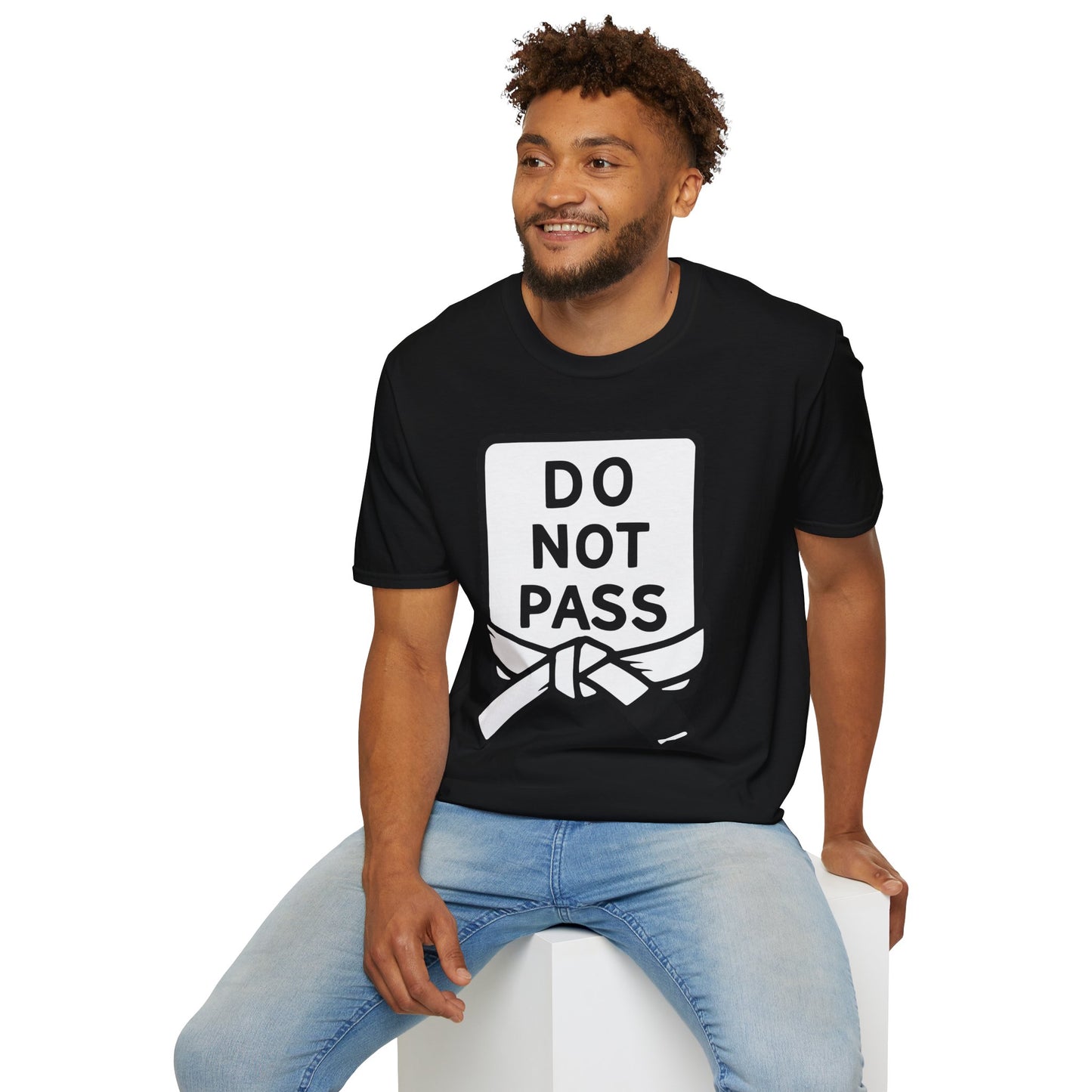 Do Not Pass - White Belt (Unisex Softstyle T-Shirt)