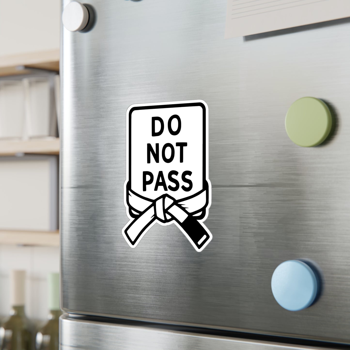 DO NOT PASS - White Belt (Kiss-Cut Vinyl Decals)