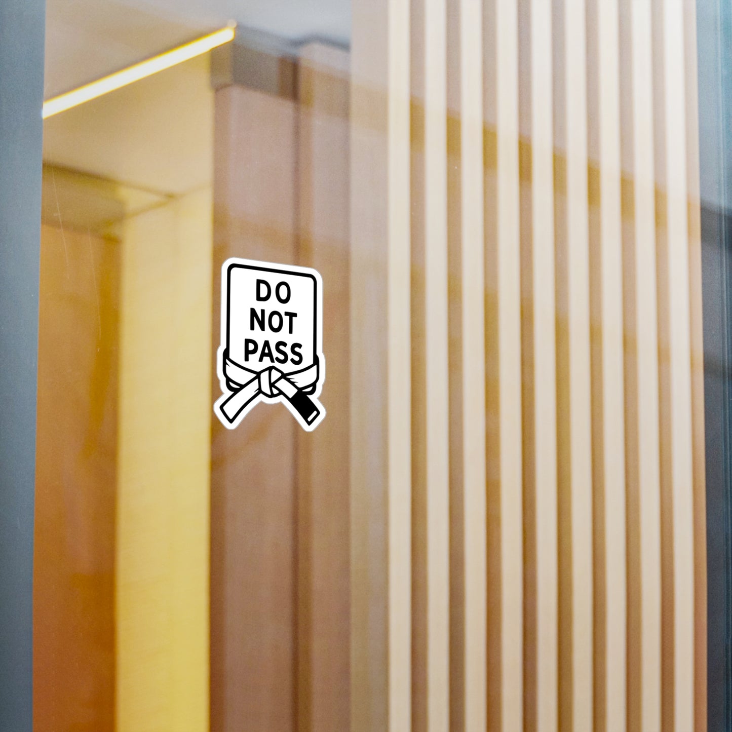 DO NOT PASS - White Belt (Kiss-Cut Vinyl Decals)