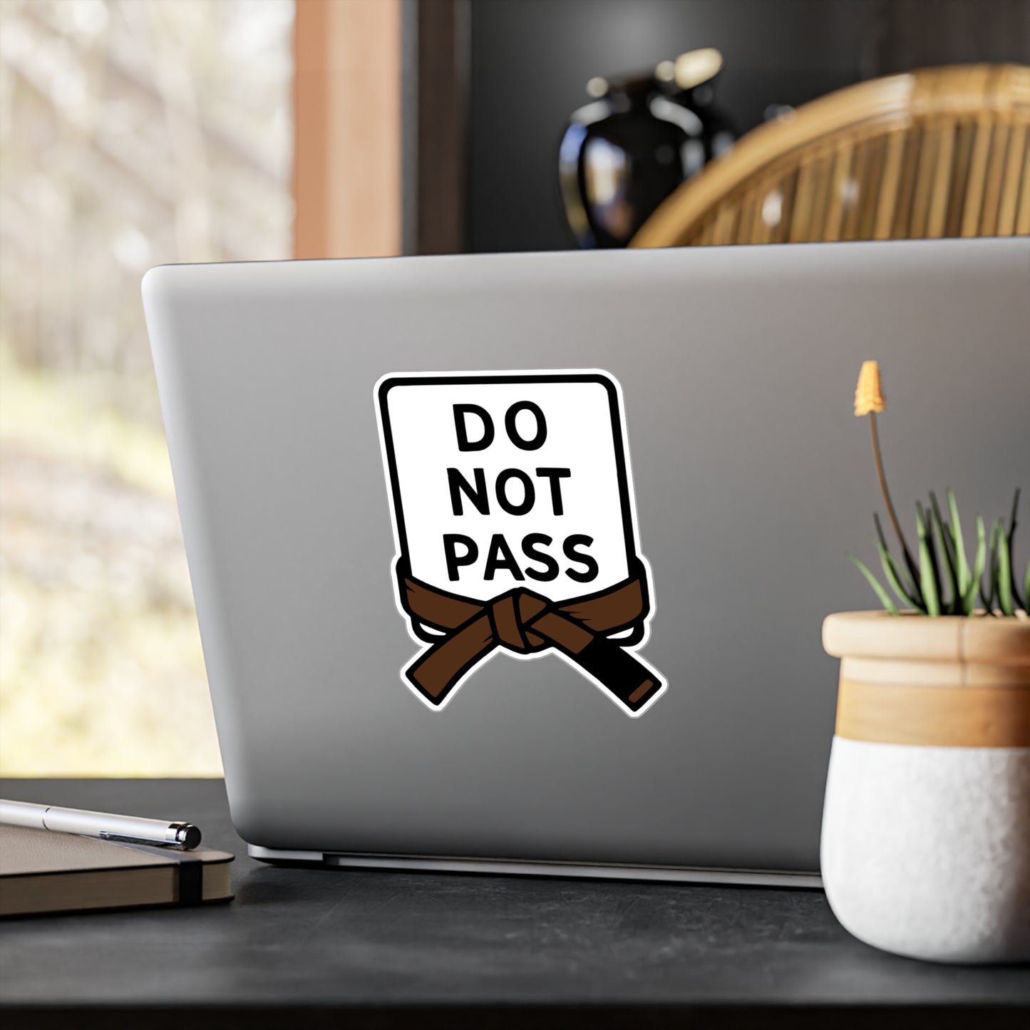 DO NOT PASS - Brown Belt (Kiss-Cut Vinyl Decals)