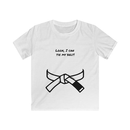 Look, I can tie my belt! - (Kids Softstyle Tee)