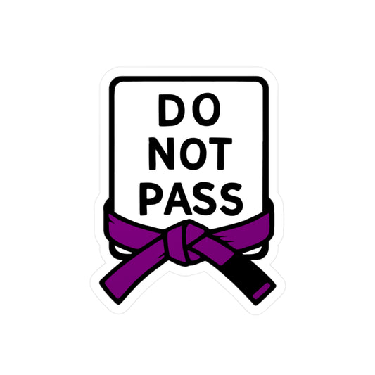 DO NOT PASS - Purple Belt (Kiss-Cut Vinyl Decals)