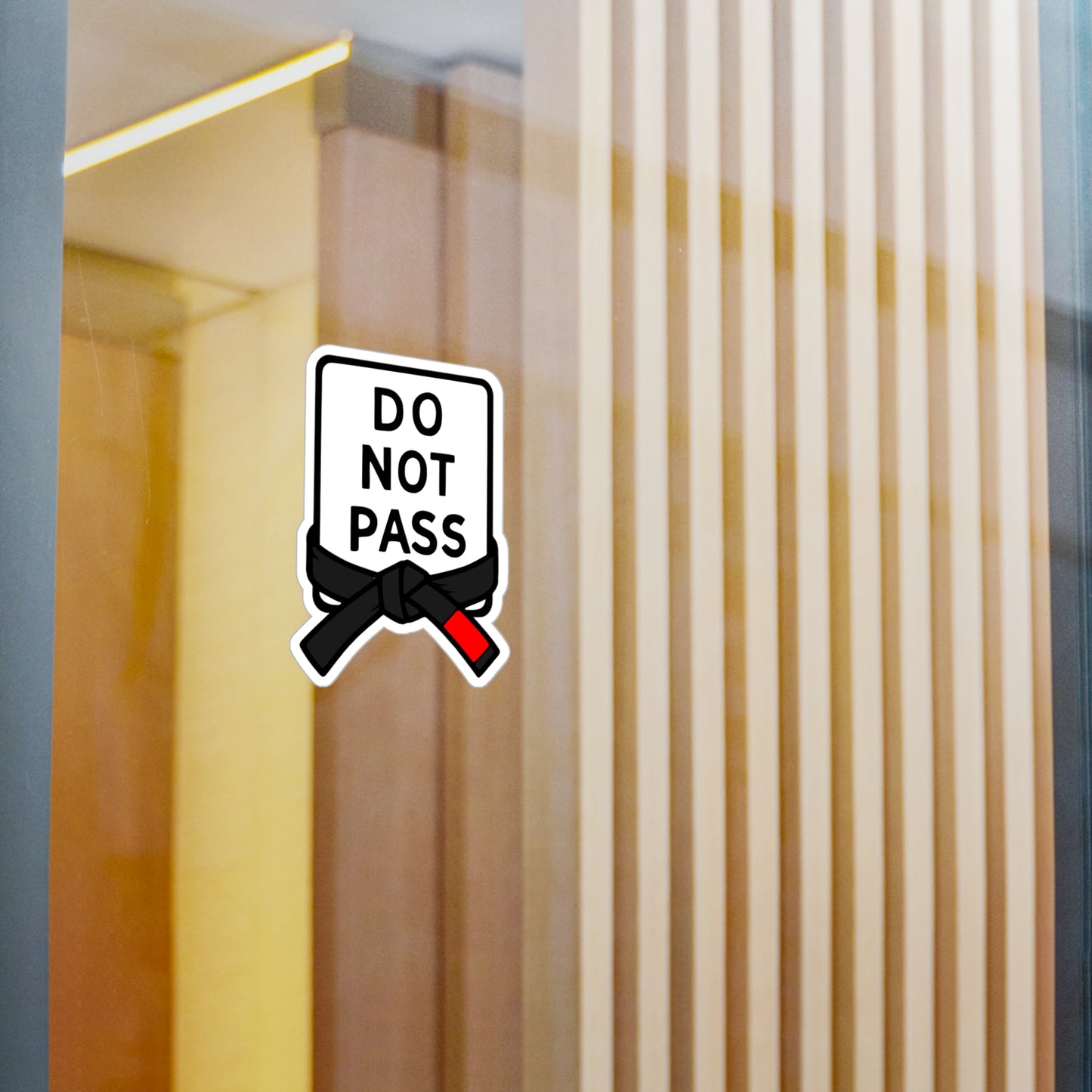 DO NOT PASS - Black Belt (Kiss-Cut Vinyl Decals)