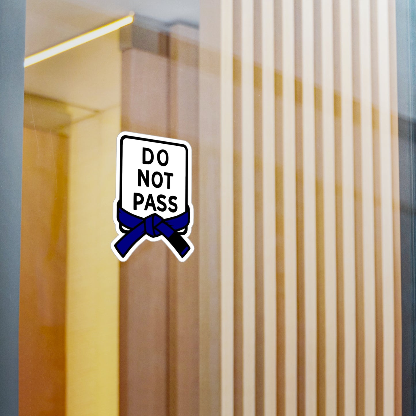 DO NOT PASS - Blue Belt (Kiss-Cut Vinyl Decals)