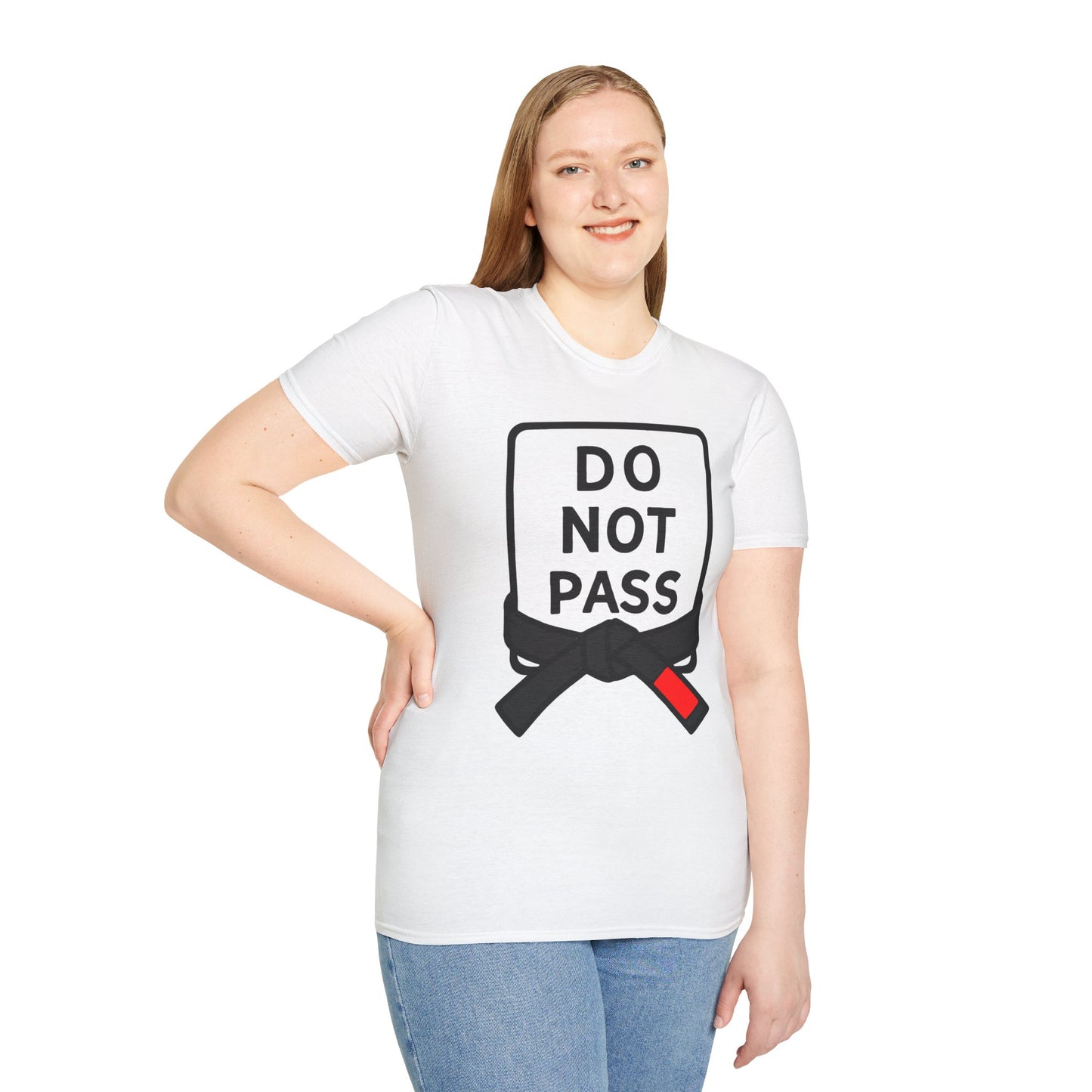 DO NOT PASS - Black Belt (Unisex Softstyle T-Shirt)