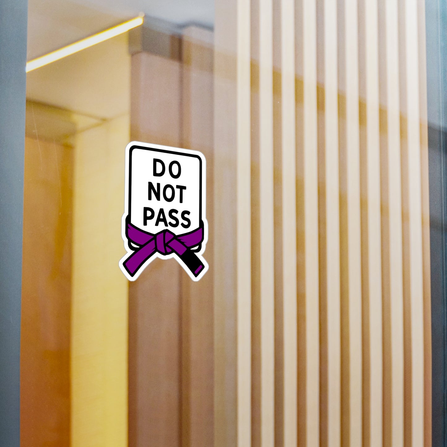 DO NOT PASS - Purple Belt (Kiss-Cut Vinyl Decals)