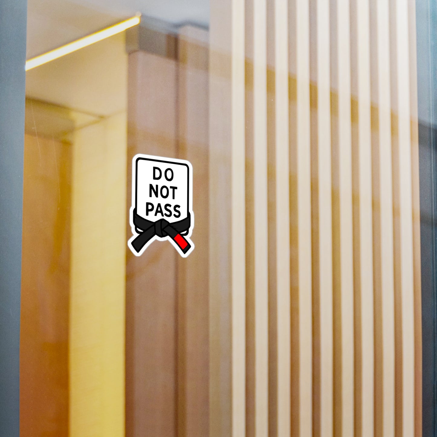 DO NOT PASS - Black Belt (Kiss-Cut Vinyl Decals)