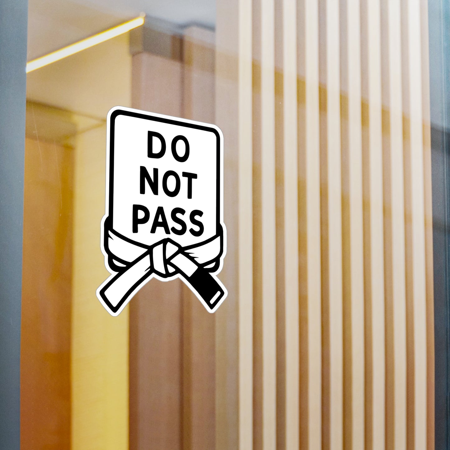 DO NOT PASS - White Belt (Kiss-Cut Vinyl Decals)