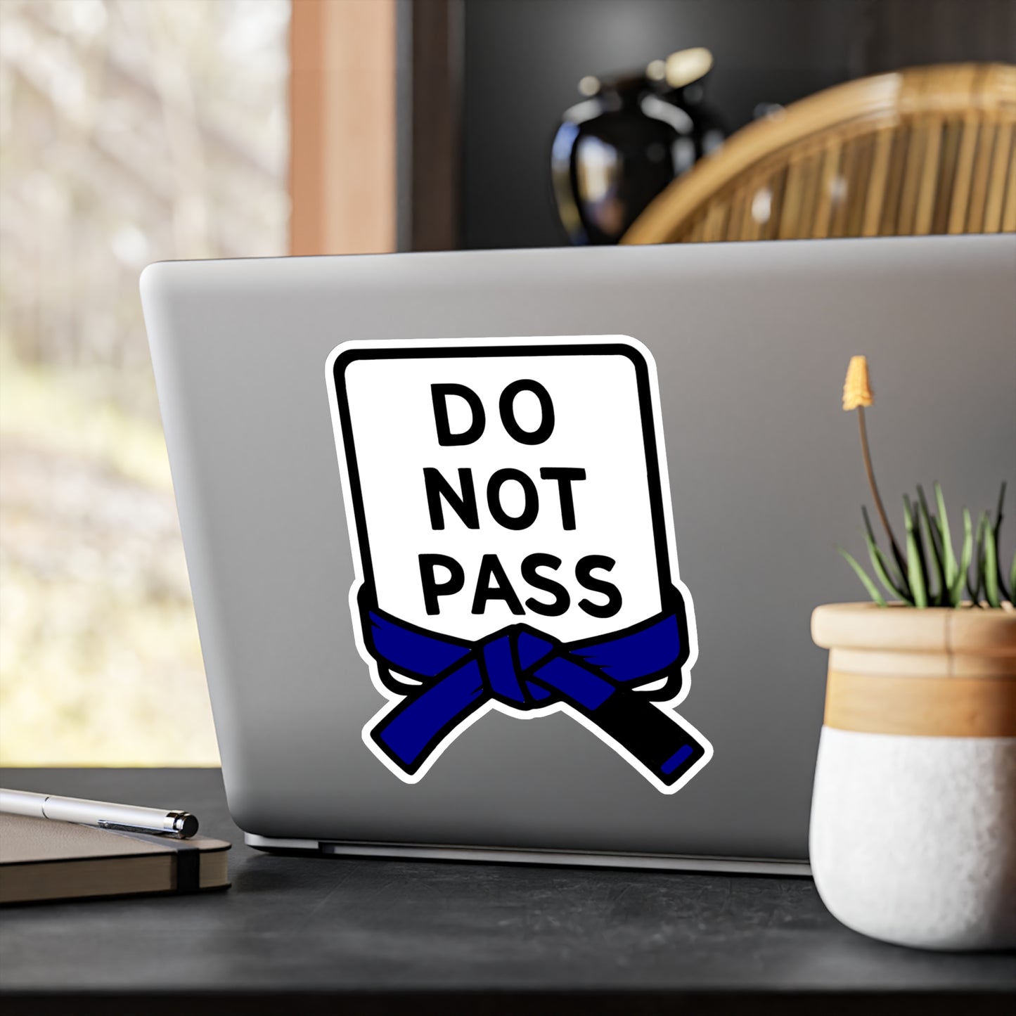 DO NOT PASS - Blue Belt (Kiss-Cut Vinyl Decals)