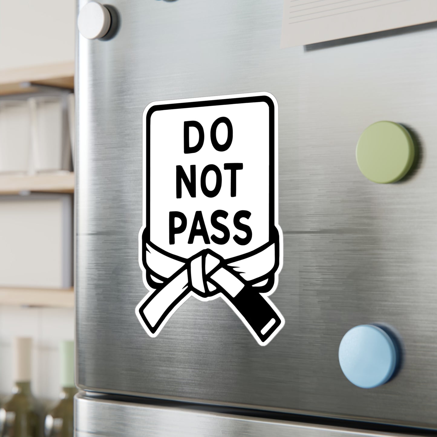 DO NOT PASS - White Belt (Kiss-Cut Vinyl Decals)