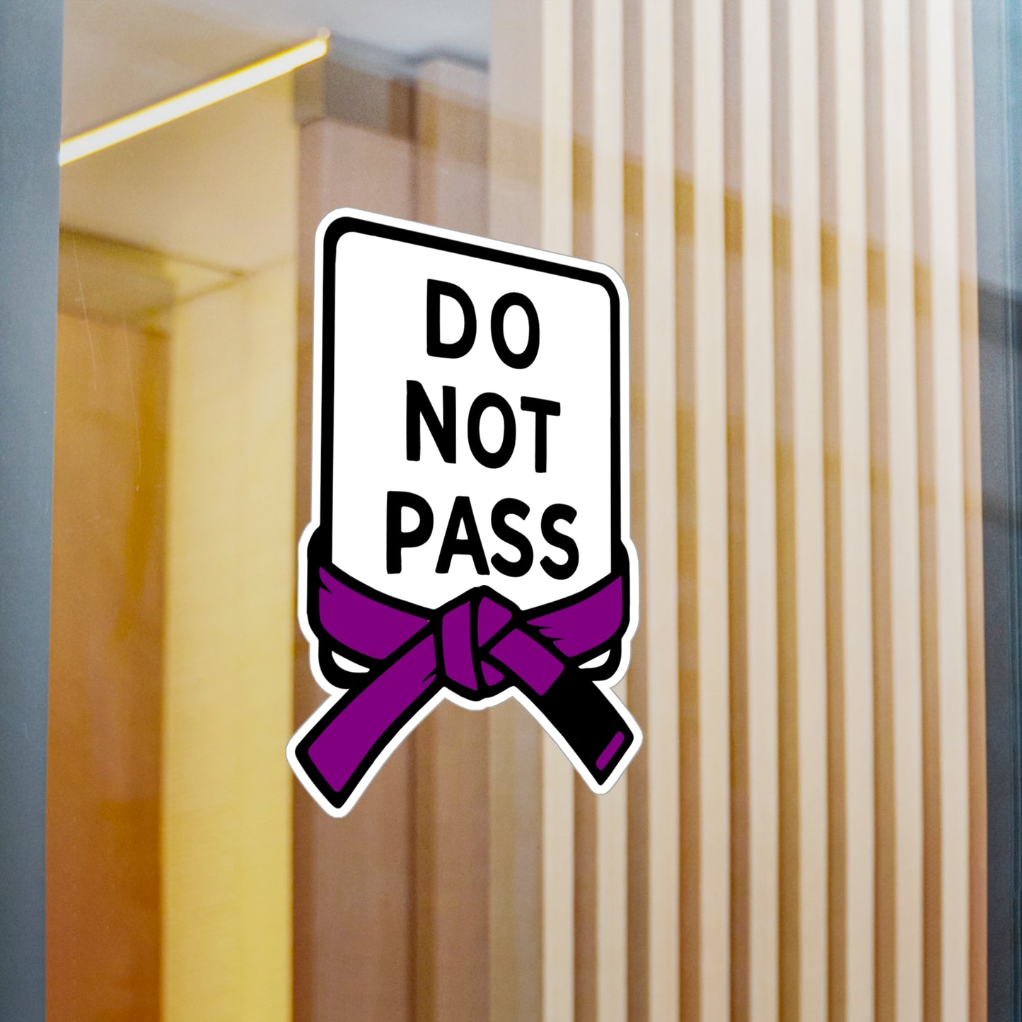 DO NOT PASS - Purple Belt (Kiss-Cut Vinyl Decals)