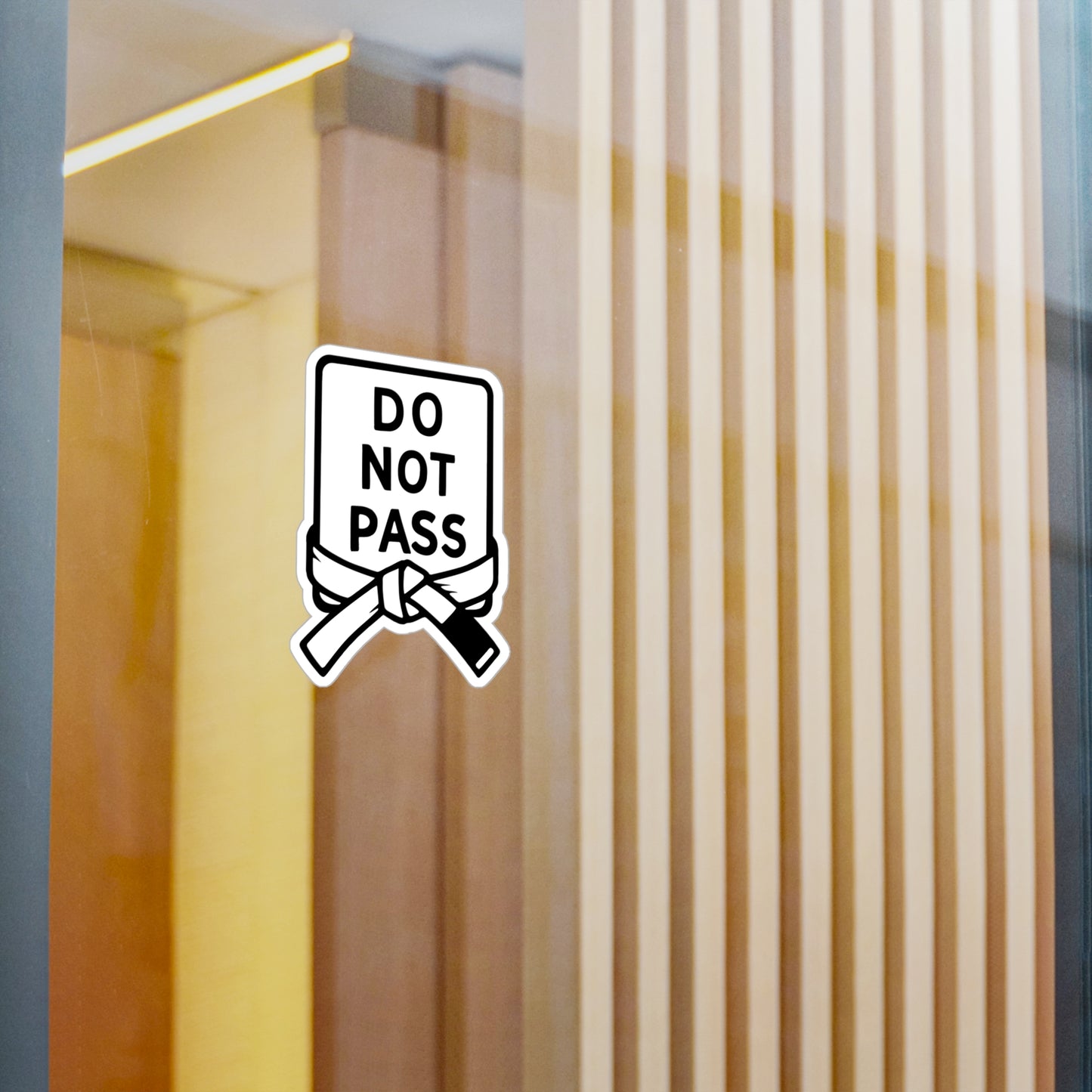 DO NOT PASS - White Belt (Kiss-Cut Vinyl Decals)