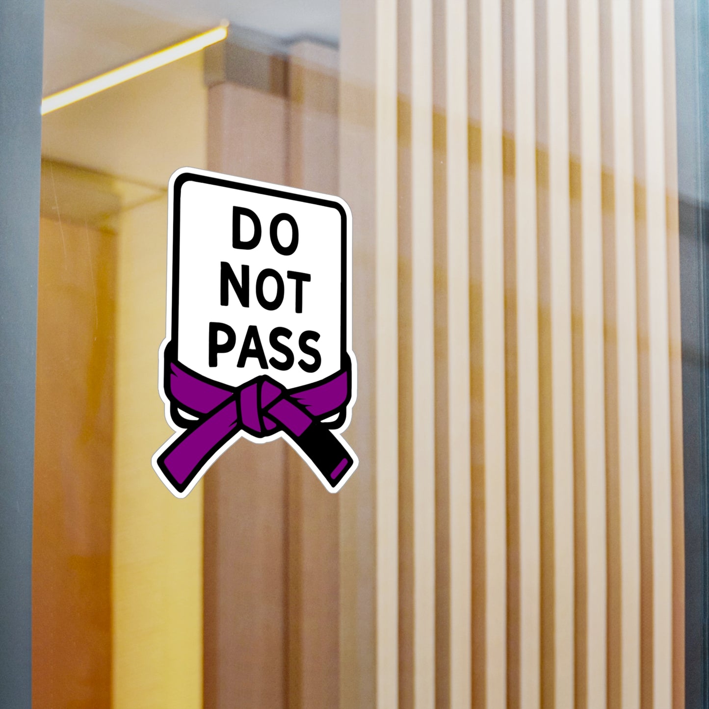 DO NOT PASS - Purple Belt (Kiss-Cut Vinyl Decals)