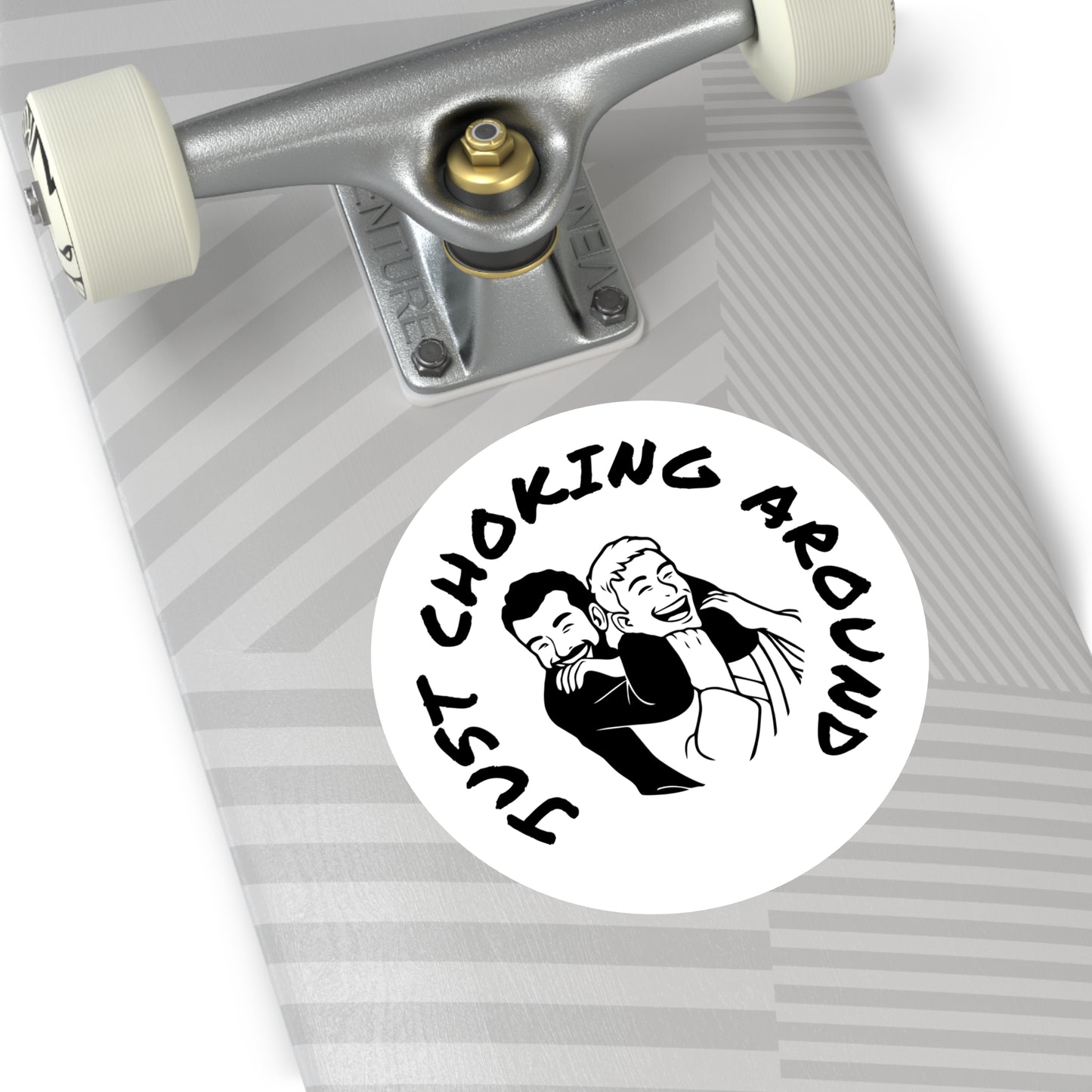 Just Choking Around (Round Vinyl Stickers)