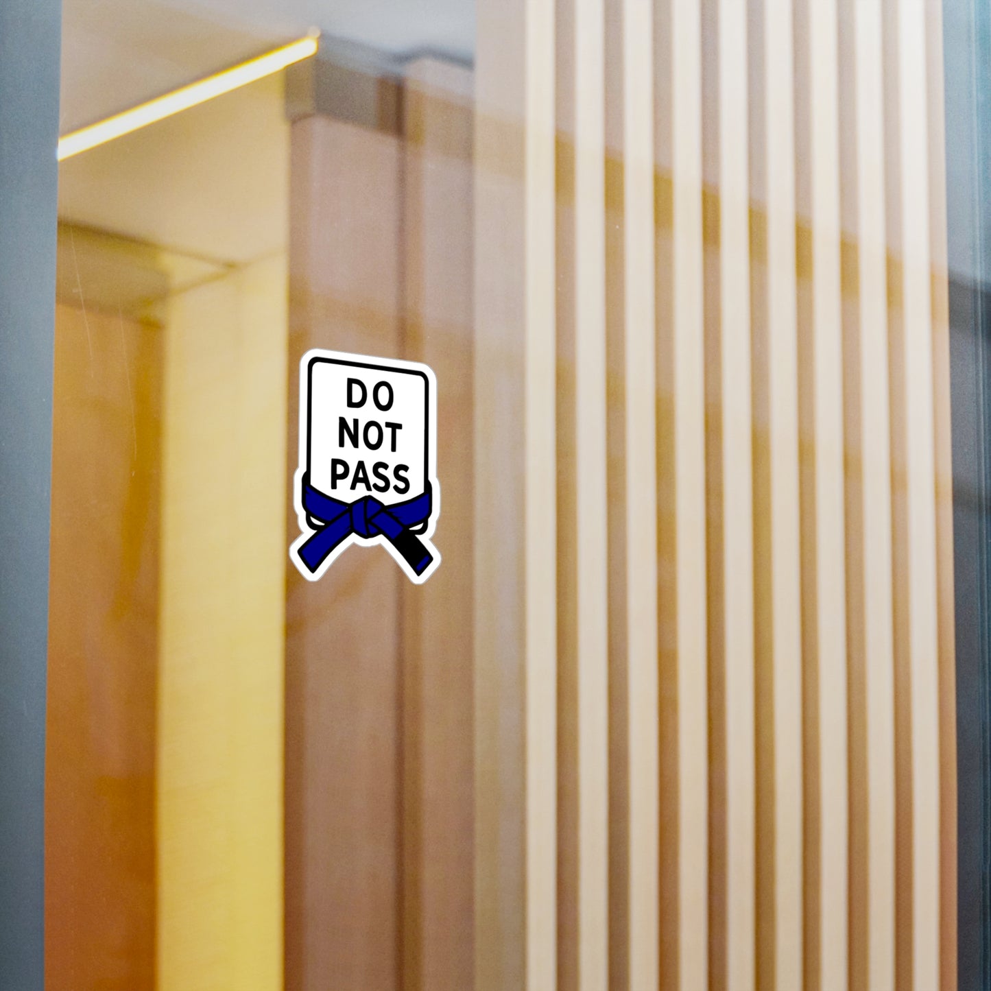 DO NOT PASS - Blue Belt (Kiss-Cut Vinyl Decals)