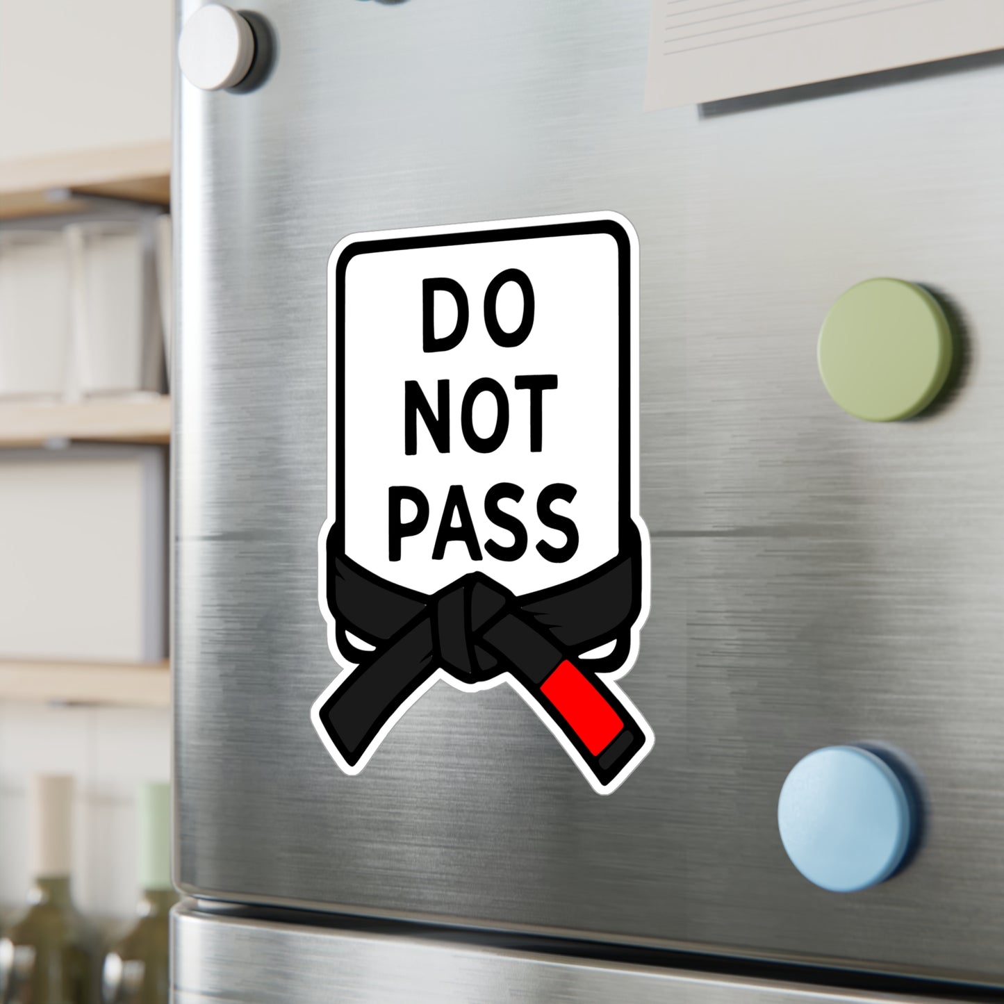 DO NOT PASS - Black Belt (Kiss-Cut Vinyl Decals)