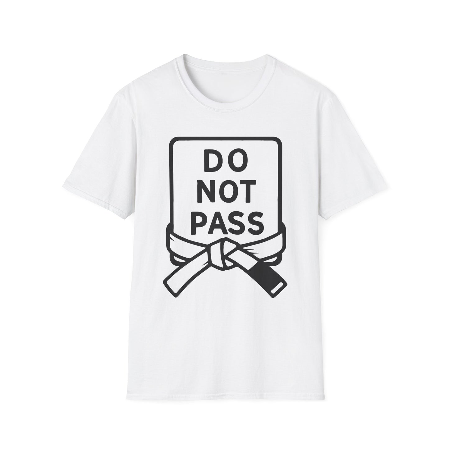 Do Not Pass - White Belt (Unisex Softstyle T-Shirt)