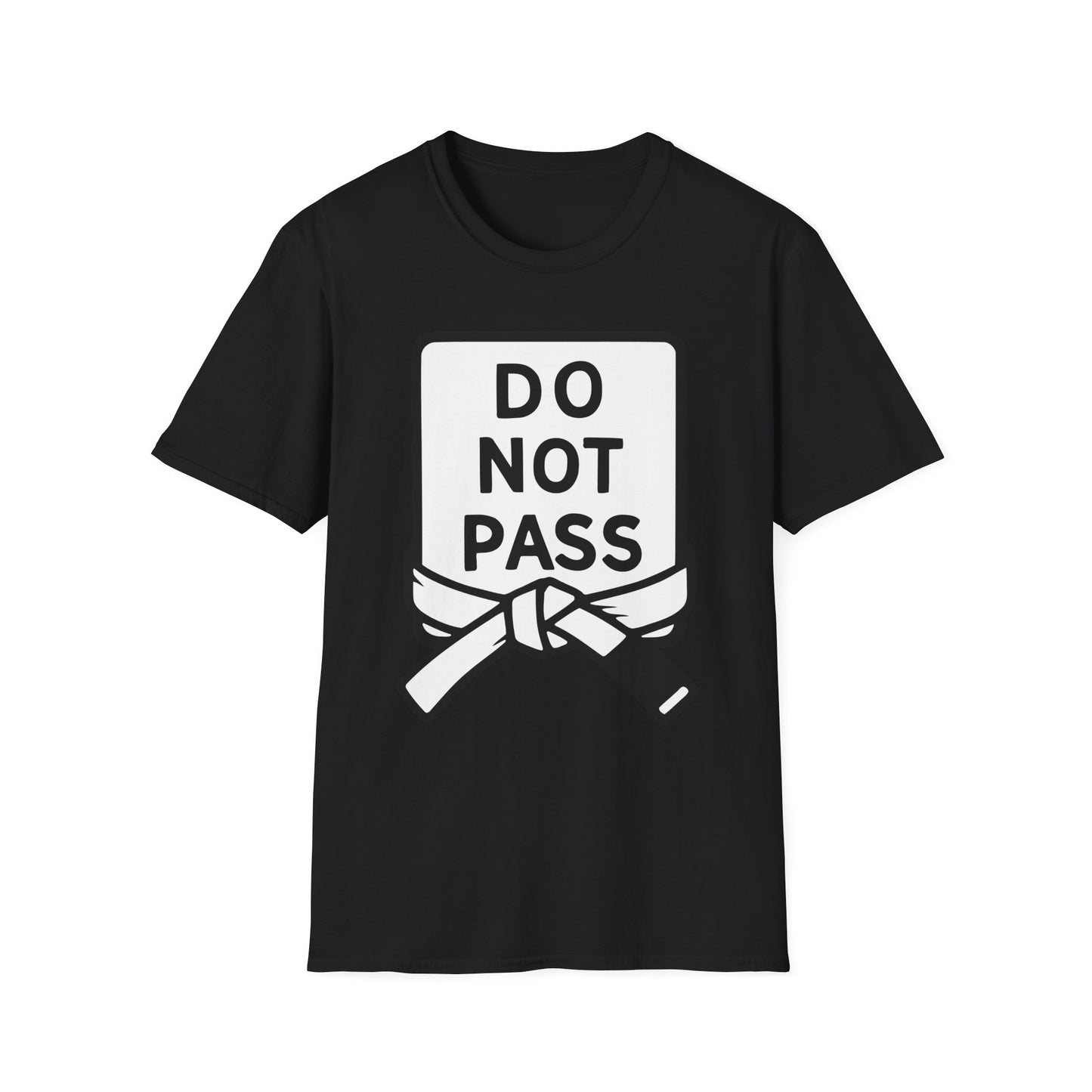 Do Not Pass - White Belt (Unisex Softstyle T-Shirt)