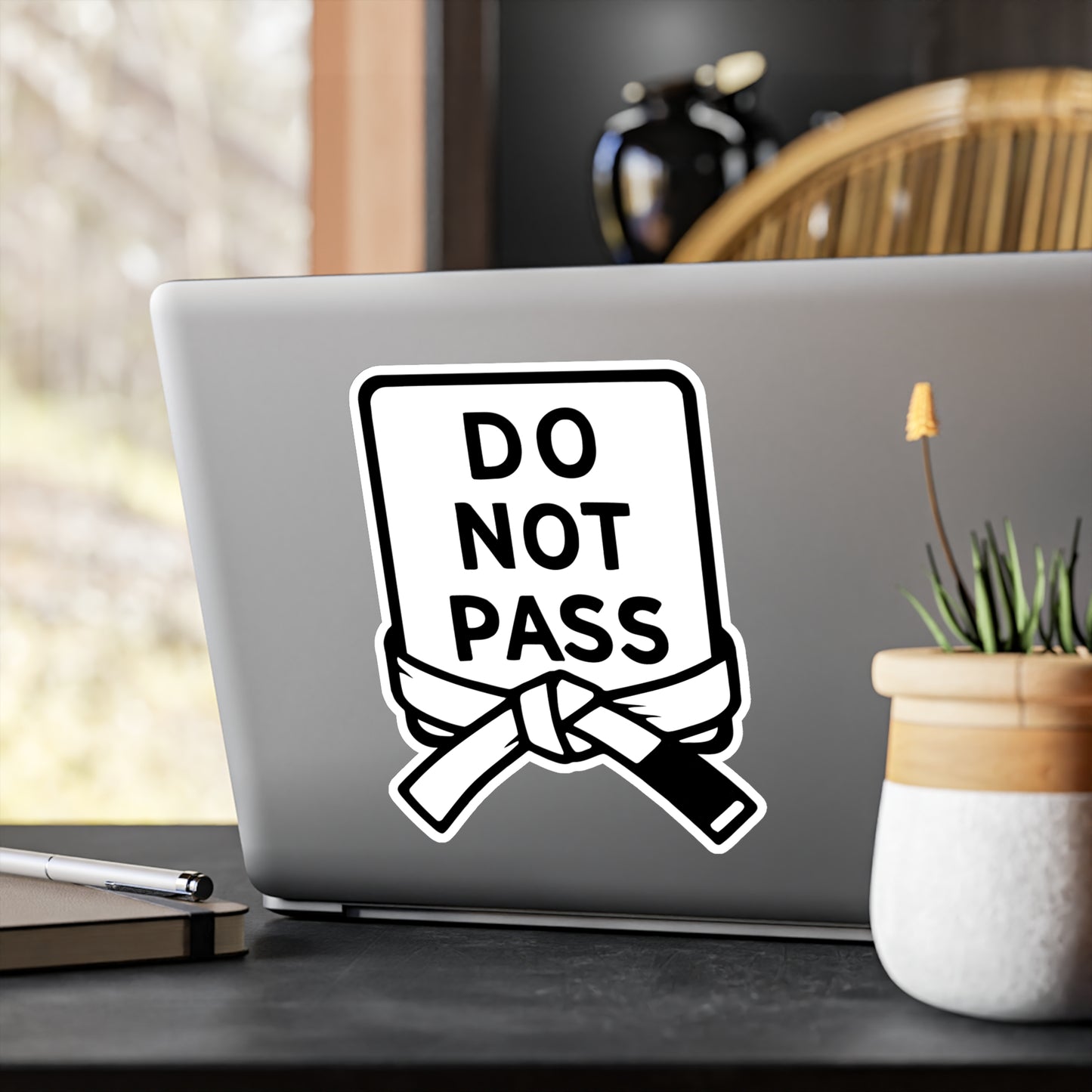 DO NOT PASS - White Belt (Kiss-Cut Vinyl Decals)